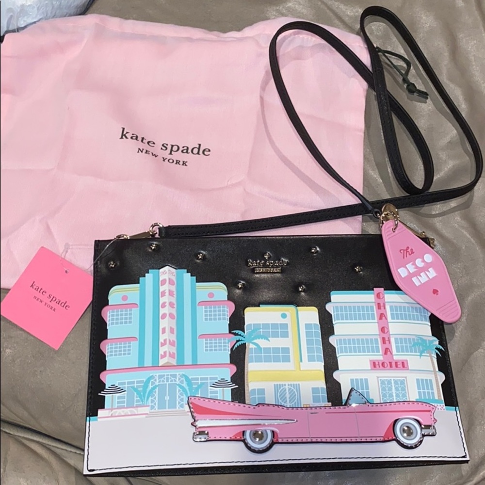 Limited New Kate Spade pink Cadillac purse